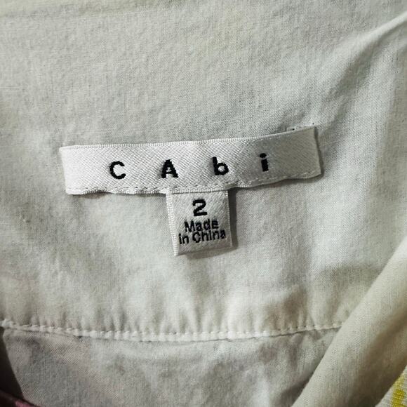 CAbi #469 Floral Afternoon in the Garden A Line Skirt Pleated White Women Size 2 - Picture 7 of 13